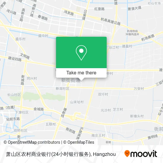 萧山区农村商业银行(24小时银行服务) map