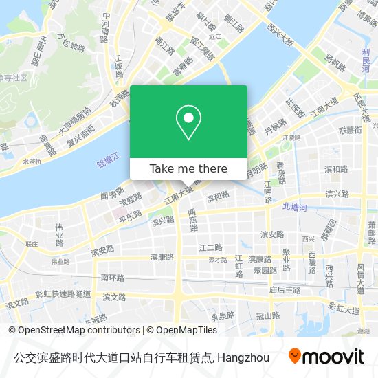 公交滨盛路时代大道口站自行车租赁点 map