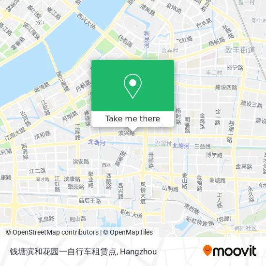 钱塘滨和花园一自行车租赁点 map