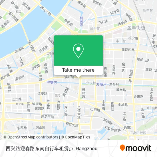 西兴路迎春路东南自行车租赁点 map
