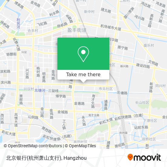 北京银行(杭州萧山支行) map