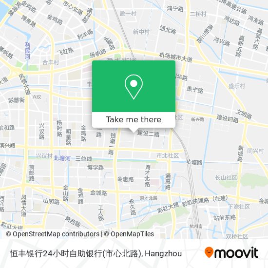 恒丰银行24小时自助银行(市心北路) map