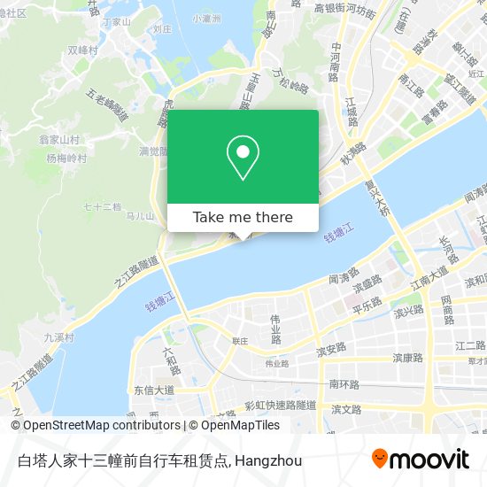 白塔人家十三幢前自行车租赁点 map