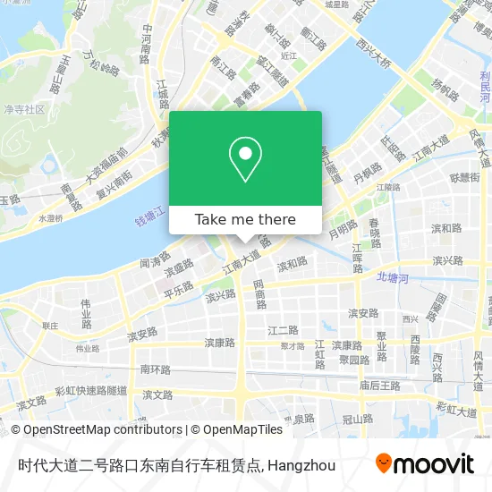 时代大道二号路口东南自行车租赁点 map