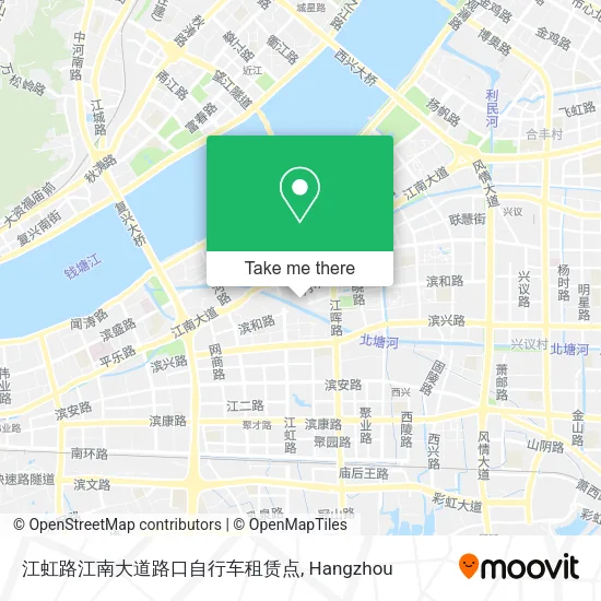 江虹路江南大道路口自行车租赁点 map