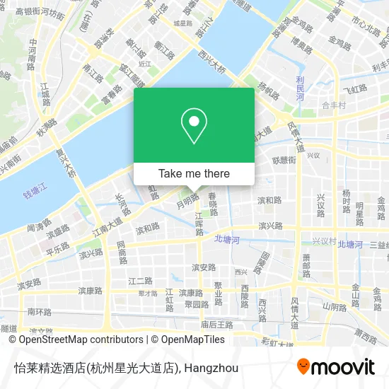 怡莱精选酒店(杭州星光大道店) map
