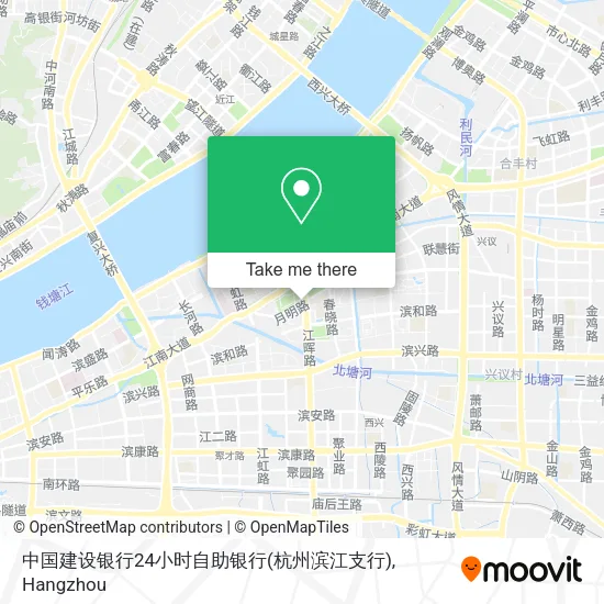 中国建设银行24小时自助银行(杭州滨江支行) map