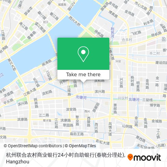 杭州联合农村商业银行24小时自助银行(春晓分理处) map