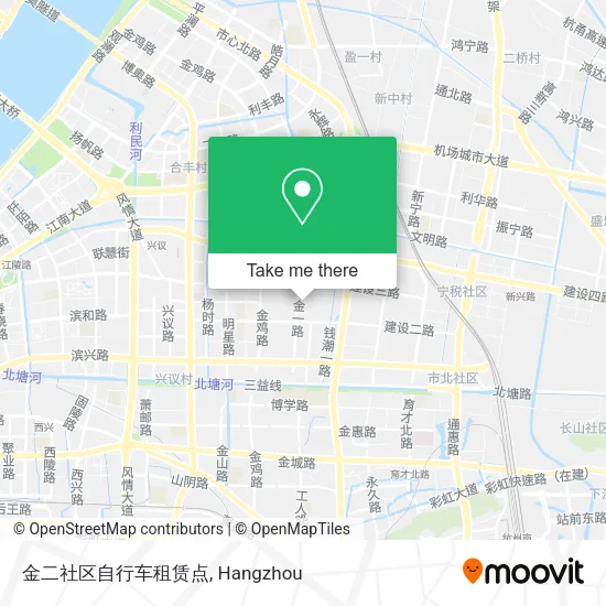 金二社区自行车租赁点 map