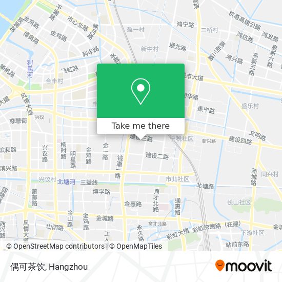 偶可茶饮 map