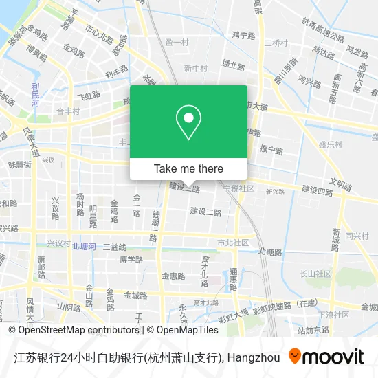 江苏银行24小时自助银行(杭州萧山支行) map