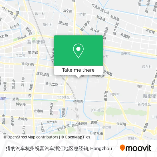 猎豹汽车杭州祝富汽车浙江地区总经销 map