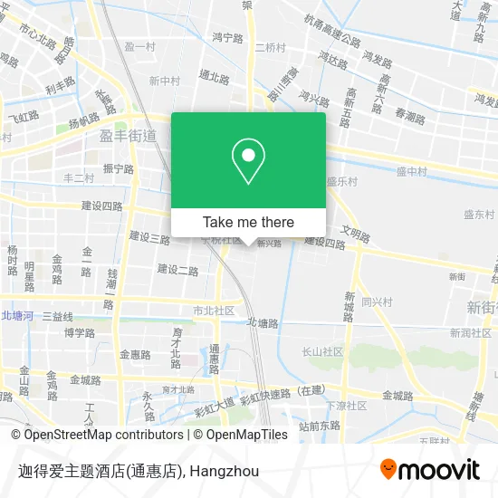 迦得爱主题酒店(通惠店) map
