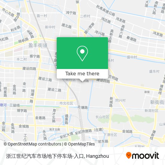 浙江世纪汽车市场地下停车场-入口 map