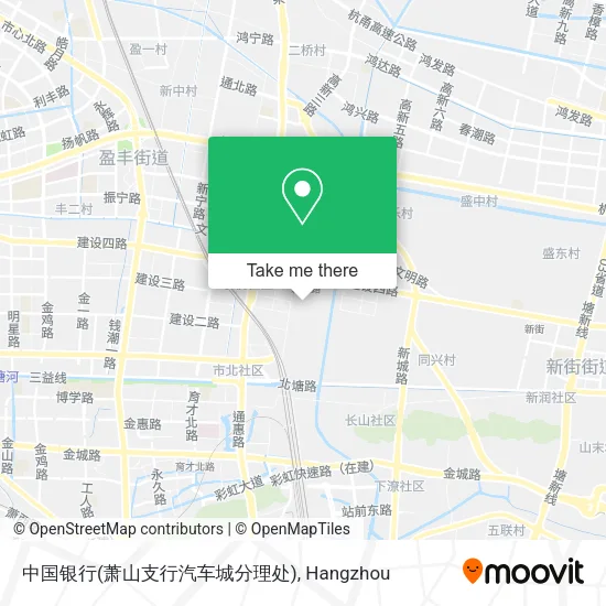 中国银行(萧山支行汽车城分理处) map