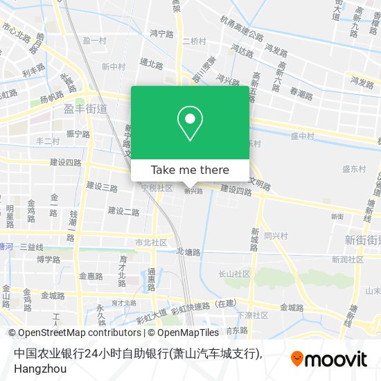 中国农业银行24小时自助银行(萧山汽车城支行) map