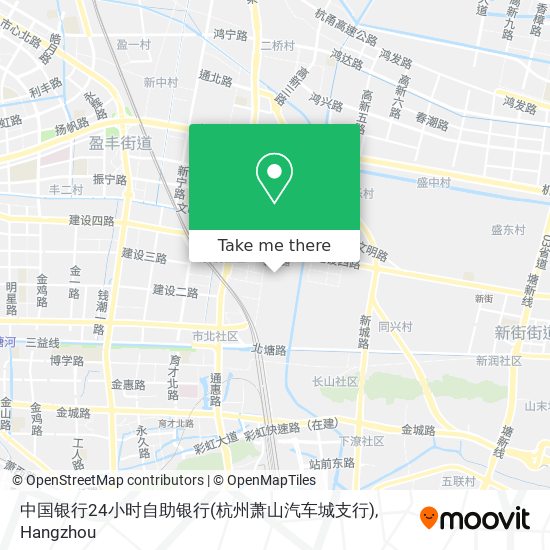 中国银行24小时自助银行(杭州萧山汽车城支行) map