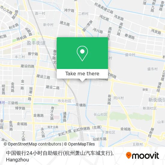 中国银行24小时自助银行(杭州萧山汽车城支行) map