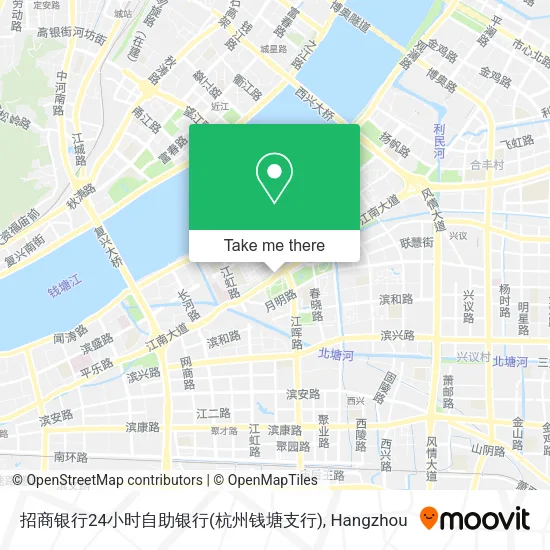 招商银行24小时自助银行(杭州钱塘支行) map