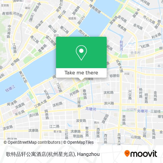 歌特品轩公寓酒店(杭州星光店) map