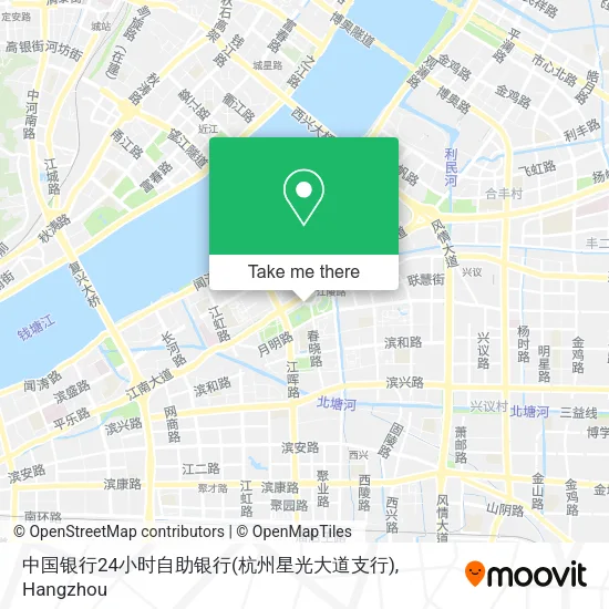 中国银行24小时自助银行(杭州星光大道支行) map