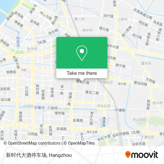 新时代大酒停车场 map