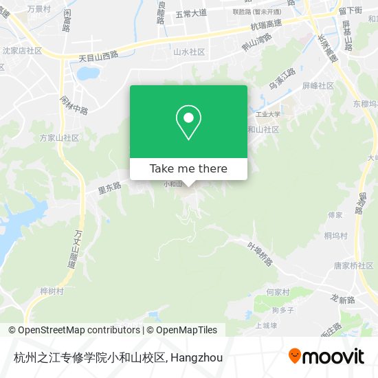 杭州之江专修学院小和山校区 map