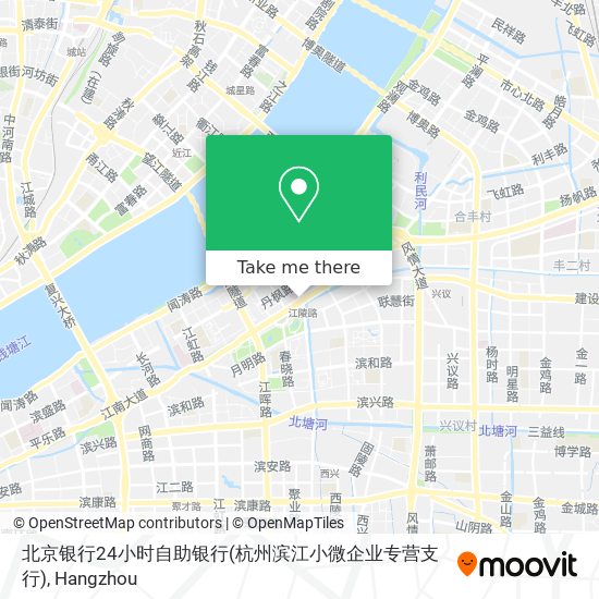 北京银行24小时自助银行(杭州滨江小微企业专营支行) map