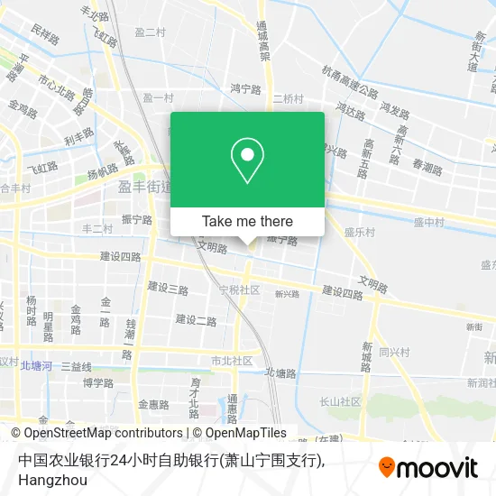 中国农业银行24小时自助银行(萧山宁围支行) map