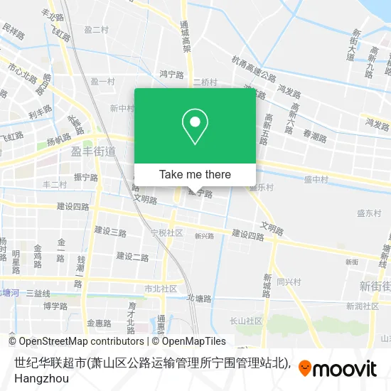 世纪华联超市(萧山区公路运输管理所宁围管理站北) map