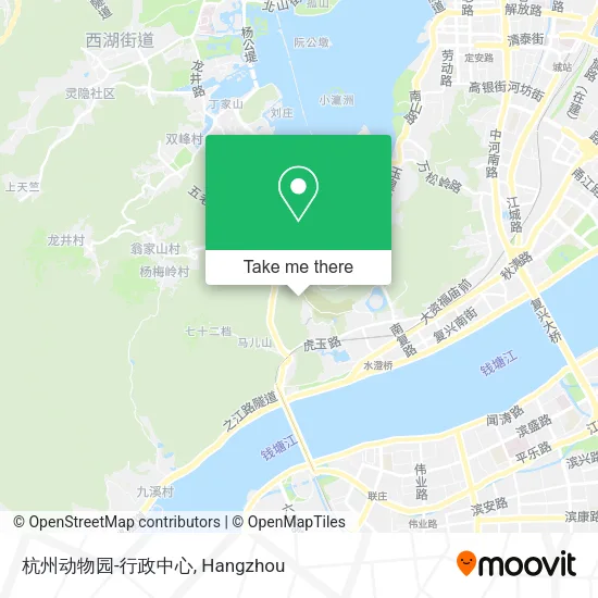 杭州动物园-行政中心 map
