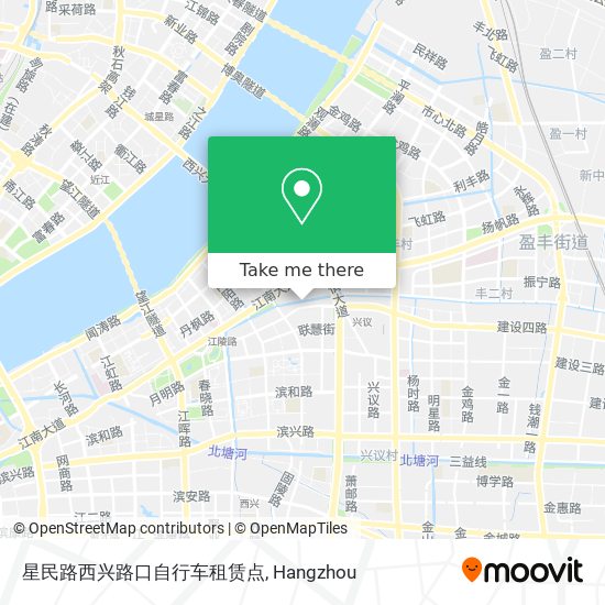 星民路西兴路口自行车租赁点 map