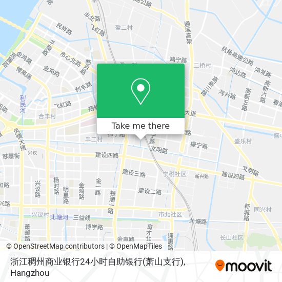 浙江稠州商业银行24小时自助银行(萧山支行) map