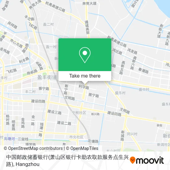 中国邮政储蓄银行(萧山区银行卡助农取款服务点生兴路) map