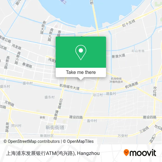 上海浦东发展银行ATM(鸿兴路) map