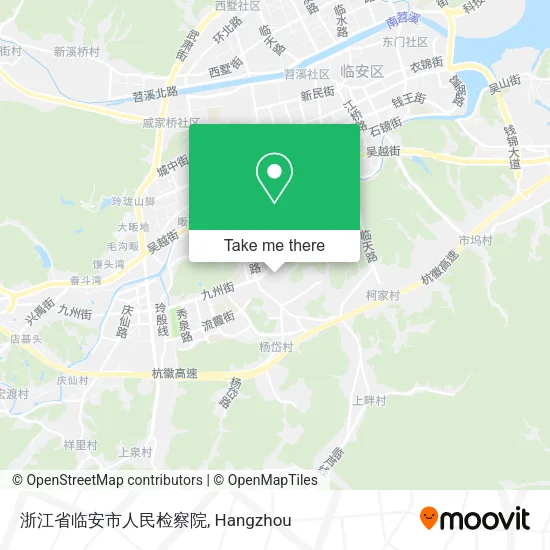 浙江省临安市人民检察院 map