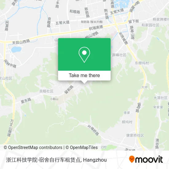 浙江科技学院-宿舍自行车租赁点 map