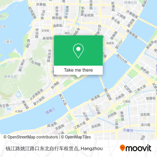 钱江路姚江路口东北自行车租赁点 map