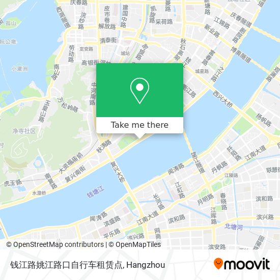 钱江路姚江路口自行车租赁点 map