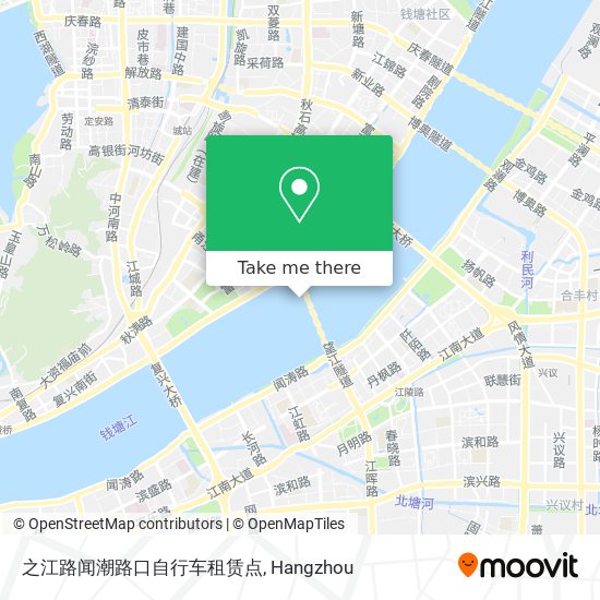 之江路闻潮路口自行车租赁点 map
