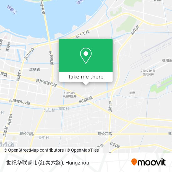 世纪华联超市(红泰六路) map
