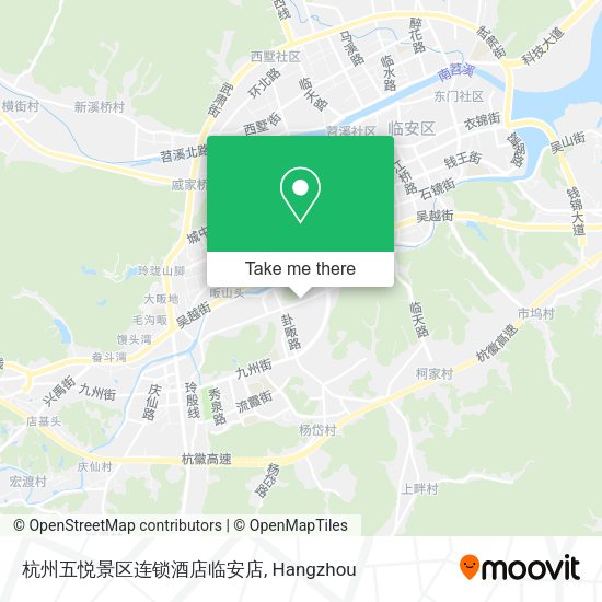 杭州五悦景区连锁酒店临安店 map
