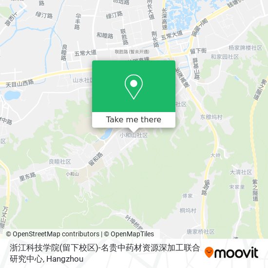 浙江科技学院(留下校区)-名贵中药材资源深加工联合研究中心 map