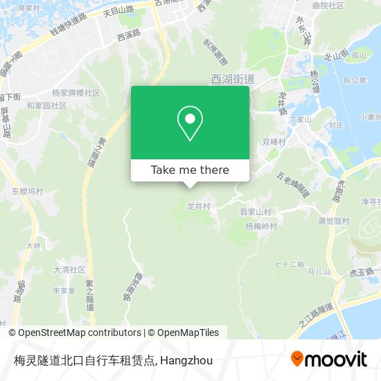 梅灵隧道北口自行车租赁点 map
