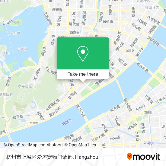 杭州市上城区爱屋宠物门诊部 map