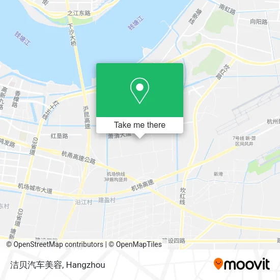 洁贝汽车美容 map