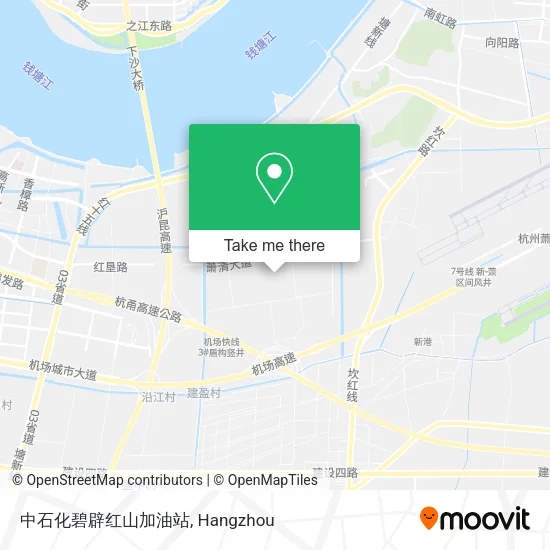 中石化碧辟红山加油站 map