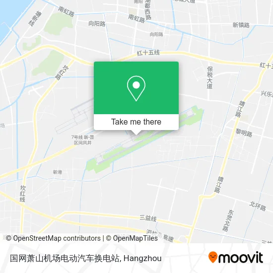 国网萧山机场电动汽车换电站 map