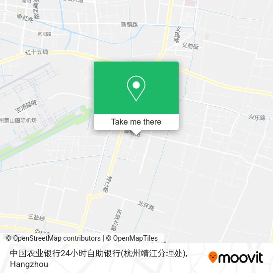 中国农业银行24小时自助银行(杭州靖江分理处) map