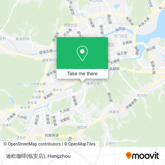 迪欧咖啡(临安店) map